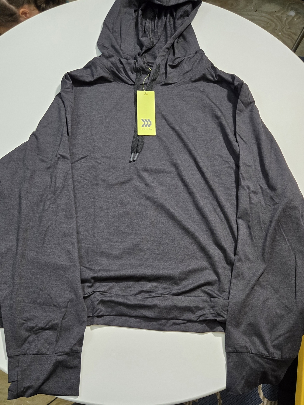 All In Motion Charcoal Hooded Long Sleeve Pullover